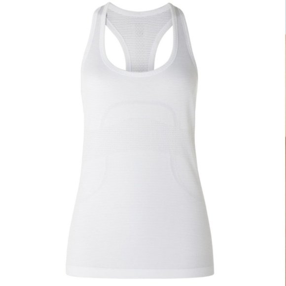 lululemon athletica Tops - Lululemon Swiftly Tech Racerback Tank Top in White Size 10